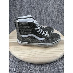 Vans "Off The Wall" Old Skool KIDS High Top Glittery Gray Canvas KIDS Size 3y
